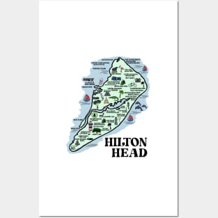 Hilton Head Map Posters and Art